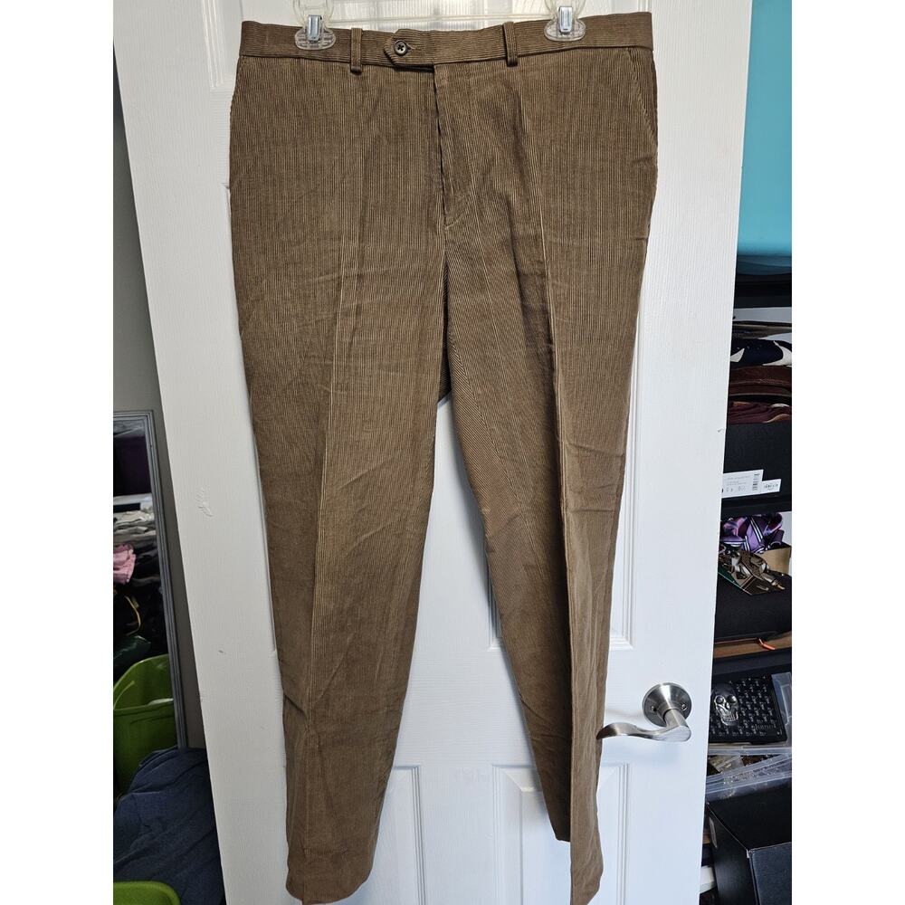 Lauren Ralph Lauren Pants Mens 36x30 Brown Corduroy Classic Stretch Chino Casual